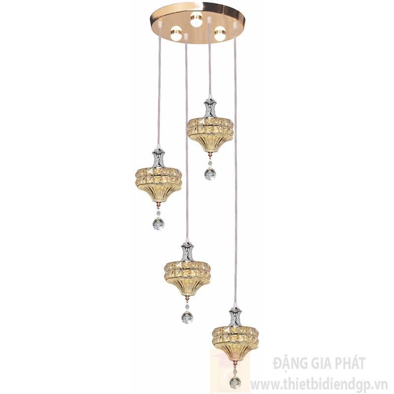 Đèn thả bàn ăn Ø300*H800, LED 12W*4 lamp, ánh sáng vàng